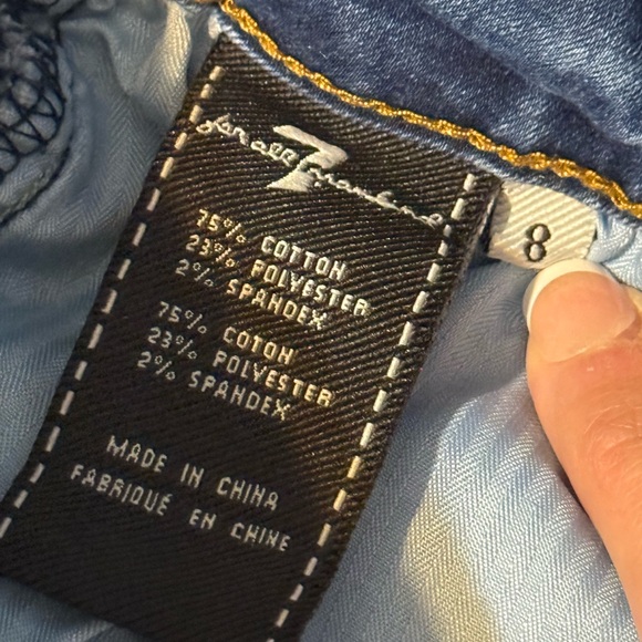 7 For All Mankind Toddler Distressed Jean Shorts – Size 8 - Picture 5 of 5